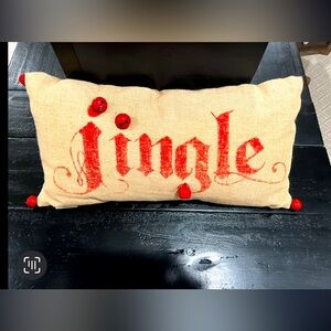 Pottery Barn JINGLE pillow. Like new